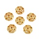 Brass Micro Clear Cubic Zirconia Bead Caps(KK-CBA6A75-56G)-1