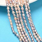 Natural Cultured Freshwater Pearl Beads Strands, Rice, Graduated Pearl Necklace, Grade 5A, Mixed Color, 4~9mm, Hole: 0.5mm, about 52pcs/strand, 15.75 inch(40cm)(PEAR-C004-16)