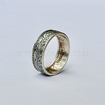 Alloy Finger Rings, with Engraved Flower Pattern, Antique Silver, US Size 9(18.9mm)(FS-WG7018A-04)