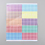 Flat Round Self-adhesive Stickers, for DIY Album Scrapbook, Greeting Card, Background Paper, Colorful, 215x176x0.1mm(STIC-WH20002-36A-37)