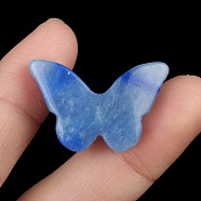 Natural Blue Aventurine Pendants, Butterfly Charms, 20x30x7mm(PW-WG51197-13)