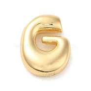 Brass Pendant, Real 18K Gold Plated, Letter G, 22x17x6.6mm, Hole: 3x2.6mm(KK-O145-01G-G)