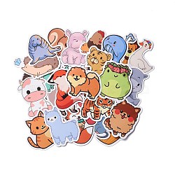 Cartoon Animal Theme Paper Stickers Set, Adhesive Label Stickers, for Suitcase, Planner and Refigerator Decor, Mixed Color, 4.2~6.6x3.4~7.1x0.02cm, 100pcs/bag(DIY-M031-44)