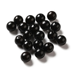 Undyed Natural Ebony Wood Beads, Round, Black, 10~10.5mm, Hole: 1.6~1.8mm, about 720pcs/500g(WOOD-A020-01A)