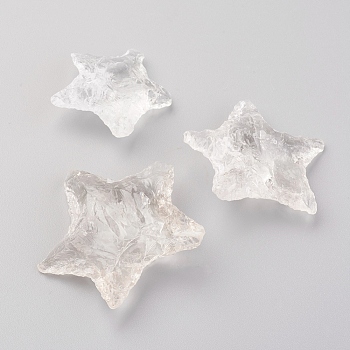 Natural Quartz Crystal Home Display Decorations, Hammered Star, 25~50x25~50x5~18mm