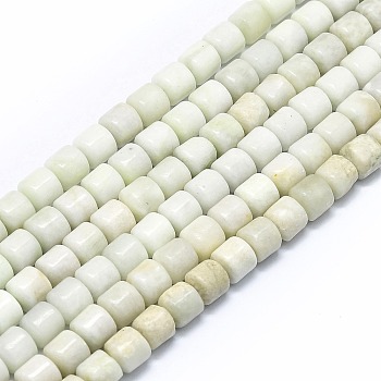 Natural Myanmar Jade Beads Strands, Column, 8x8mm, Hole: 1mm, about 51pcs/strand, 15.35 inch(39cm)