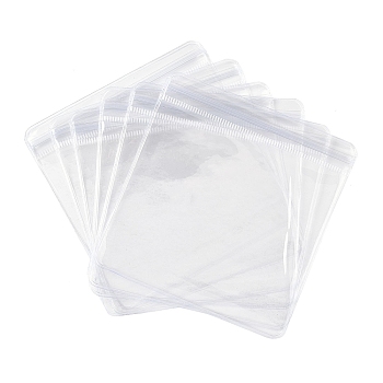 PVC Anti Oxidation Resealable Bags, Transparent Antitarnish Jewelry Packing Storage Pouch, Rectangle, Clear, 10.8x10.5x0.03cm, Unilateral thickness: 4.9 Mil(0.125mm)