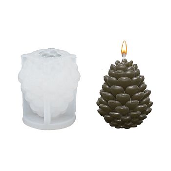 DIY Silicone Candle Mold, for 3D Scented Candle Making, Pine Cone, 9.2x8.3x8.8cm, Inner Diameter: 4.7x4cm