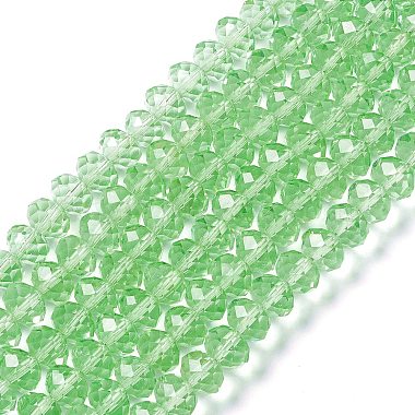 12mm PaleGreen Abacus Glass Beads
