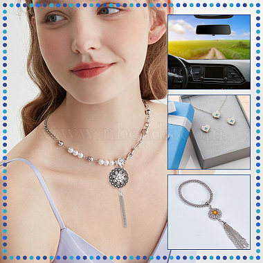 5Pcs 5 Style Interchangeable Alloy Snap Button Necklace Making(FIND-NB0003-50)-5