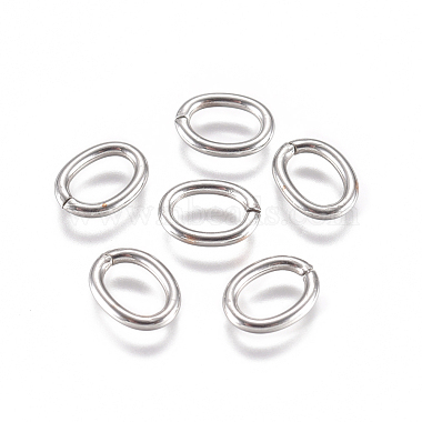 Stainless Steel Color Oval Stainless Steel Close but Unsoldered Jump Rings