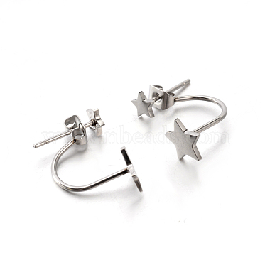 Tarnish Resistant 304 Stainless Steel Ear Studs(EJEW-P045-14P)-2