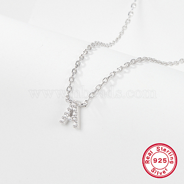 Clear Letter A Cubic Zirconia Necklaces