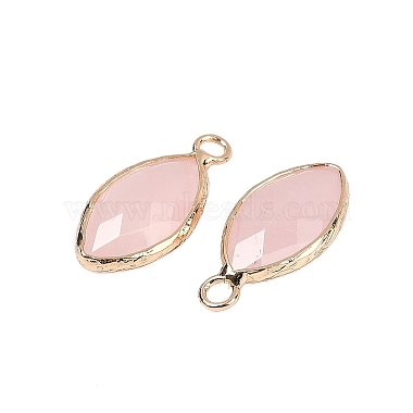 Natural Rose Quartz Faceted Pendants(G-G193-01G-08)-2