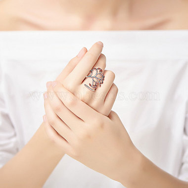 Регулируемое кольцо на палец из стерлингового серебра shegrace(JR390D)-2