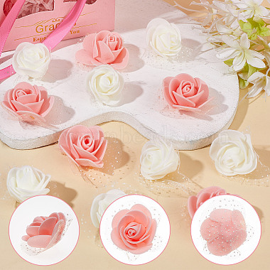 200Pcs 2 Colors 3D Foam Rose Ornament Accessories(DIY-CP0008-67)-6
