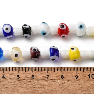 Handgemachte evil eye Glasperlenstr&auml;nge(LAMP-S069-01A-06)-2