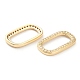 Brass Micro Pave Cubic Zirconia Linking Rings(ZIRC-P082-04A-G)-2