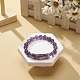 Natural Amethyst Rectangle Beaded Stretch Bracelet(BJEW-JB08982-05)-2