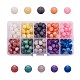 200Pcs 10 Colors Natural Weathered & Crackle Agate Beads Strands(G-CJ0001-54)-1