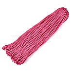 7 Inner Cores Polyester & Spandex Cord Ropes, with Patterns, for Rope Bracelets & Shoe Lace Cord Making, Deep Pink, 5mm, about 109.36 yards(100m)/bundle, 420~500g/bundle(RCP-ZX002-01A-39)