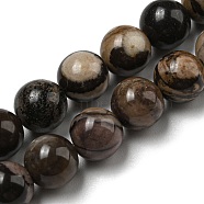 Natural Rhodonite Round Beads Strands, Round, 8mm, Hole: 0.8mm, about 49pcs/strand, 15.79''(40.1cm)(G-R494-A21-03)