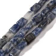 Natural Sodalite Beads Strands, Rectangle, 8~9x6.5~7x4mm, Hole: 0.8mm, about 45pcs/strand, 15.16 inch(38.5cm)(G-G085-A18-01)