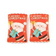 Christmas Theme Opaque Resin Decoden Cabochons, Snack Candy Bags, Santa Claus, 26.5x18x5mm(CRES-B022-03C)