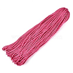 7 Inner Cores Polyester & Spandex Cord Ropes, with Patterns, for Rope Bracelets & Shoe Lace Cord Making, Deep Pink, 5mm, about 109.36 yards(100m)/bundle, 420~500g/bundle(RCP-ZX002-01A-39)