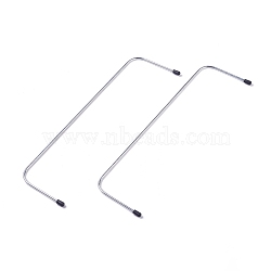 Iron Purse Frame, with Plastic, for Bags Handbag Accessories, Platinum, 255x70x3mm(FIND-WH0052-09)