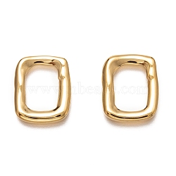 304 Stainless Steel Linking Rings, Rectangle, Golden, 20x16x2mm, Inner Diameter: 13.5x9mm(STAS-P254-01G)