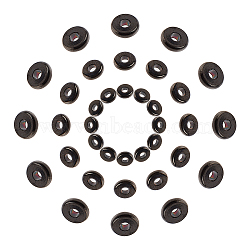 PVD Vacuum Plating 304 Stainless Steel Spacer Beads, Donut, Gunmetal, 6~10x1.5~2.5mm, Hole: 2~3mm, 60pcs/box(STAS-UN0007-81B)