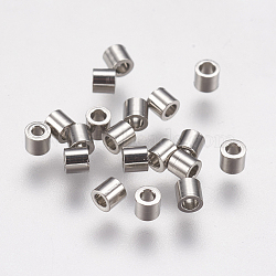304 Stainless Steel Spacer Beads, Column, Stainless Steel Color, 2x2mm, Hole: 0.9mm(X-STAS-K171-43P)