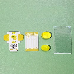 Miniature DIY Soap Packing Kits, Micro Dollhouse Ornaments, Simulation Prop Decorations, Yellow, 10~49x14~31x4mm, 5pcs/set(MIMO-PW0002-11D)