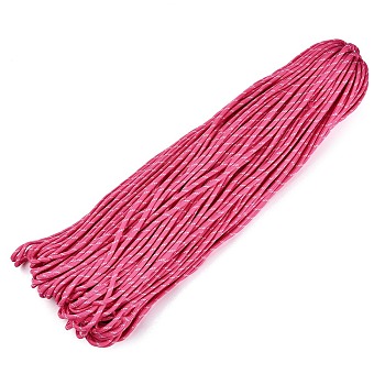 7 Inner Cores Polyester & Spandex Cord Ropes, with Patterns, for Rope Bracelets & Shoe Lace Cord Making, Deep Pink, 5mm, about 109.36 yards(100m)/bundle, 420~500g/bundle
