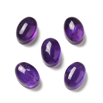 Natural Amethyst Cabochons, Oval, 14x10x7.5mm