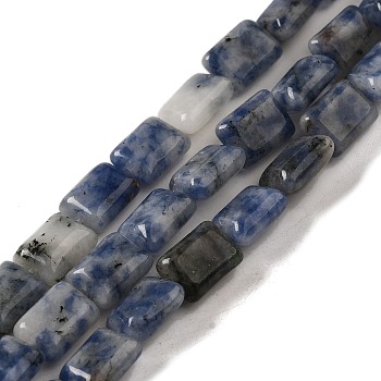 Natural Sodalite Beads Strands, Rectangle, 8~9x6.5~7x4mm, Hole: 0.8mm, about 45pcs/strand, 15.16 inch(38.5cm)