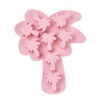 Food Grade Silicone Molds, Fondant Molds, For DIY Cake Decoration, Chocolate, Candy, UV Resin & Epoxy Resin Jewelry Making, Coconut Tree, Pink, 193x165x18.5mm