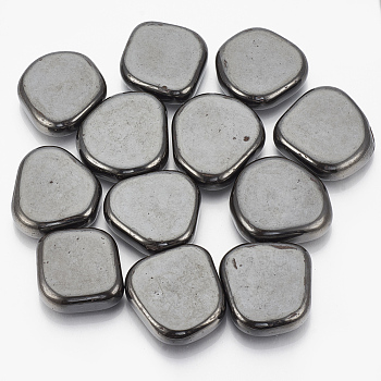 Non-magnetic Synthetic Hematite Beads, No Hole/Undrilled, Nuggets, 37~47x37~42x13mm, about 10pcs/1000g