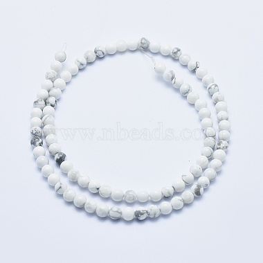 Natural Howlite Beads Strands(X-G-P353-01-4mm)-2