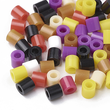 Colorful Humano Plástico Equipo (DIY-S033-005)-Bricolaje cuentas melty hama beads abalorios conjuntos: hama beads, tableros de plástico del ABC, plantillas de cartón, de papel, patrón de niña y bicicleta, cuadrado,