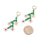 Sparkling Faceted Beaded Flower of Life Dangle Hoop Earrings for Girl Women(EJEW-TA00022)-3