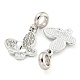 Rack Plating Alloy Pave Crystal Rhinestone Insect European Dangle Charms(FIND-B034-14P-01)-2
