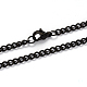304 de acero inoxidable collares de cadena de cadena del encintado trenzado(NJEW-L416-04B)-1