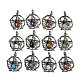 Natural & Synthetic Mixed Gemstone Pendants(G-P547-05AS)-1