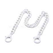 Personalized Dual-use Items, Acrylic Imitation Pearl Cable Chain Necklaces or Eyeglass Chains, with Plastic Lobster Claw Clasps, AB Color, White, 21.65 inch(55cm)(NJEW-JN02874)