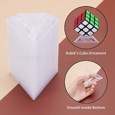 Triangle en plastique vitesse cubes magiques support de base cadre accessoires puzzle cube organiser(ODIS-WH0005-67)-4