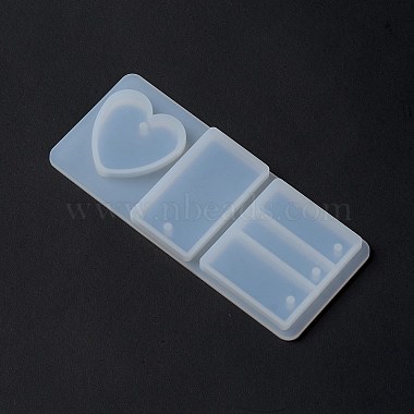 Moldes de silicona para colgantes de corazón y rectángulo diy(SIMO-C003-04)-3