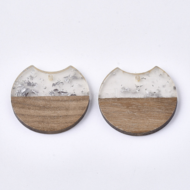 Resin & Wood Pendants(X-RESI-T023-11I)-2