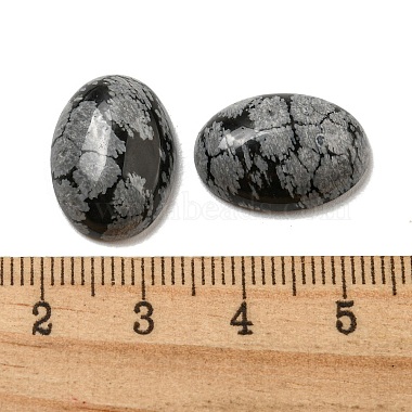 Natural Snowflake Obsidian Cabochons(G-C115-01A-35)-3